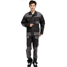 Men Work Clothing Sets Unisex Workwear Suits Long Sleeve Jackets+Pants Working Factory Uniforms Repair Workers Plus Size(China) Men Work Clothing Sets Unisex Workwear Suits Long Sleeve Jackets+Pants Working Factory Uniforms Repair Workers Plus Size(China)