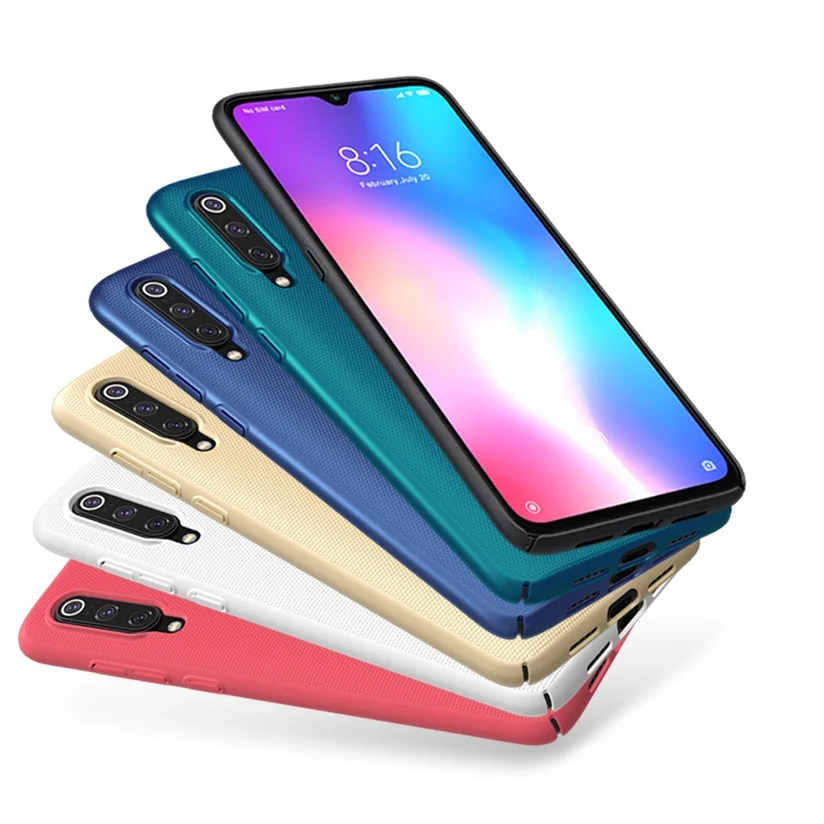 For xiaomi mi 9 case cover 6.39'' NILLKIN Frosted PC Matte hard back cover Gift Phone Holder mi 9 case for xiaomi mi9 mi 9 pro