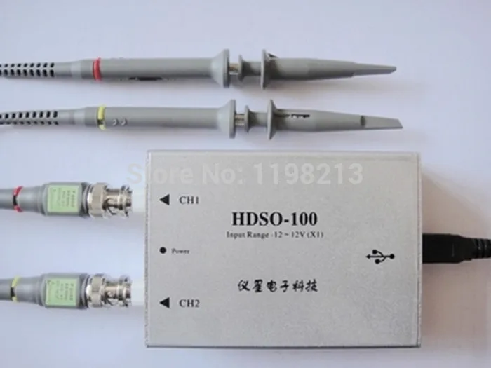 

Portable HDSO-100 50M Dual Channel USB Digital Virtual Oscilloscope 100M Sampling Rate Support WIN7 Oscilloscope