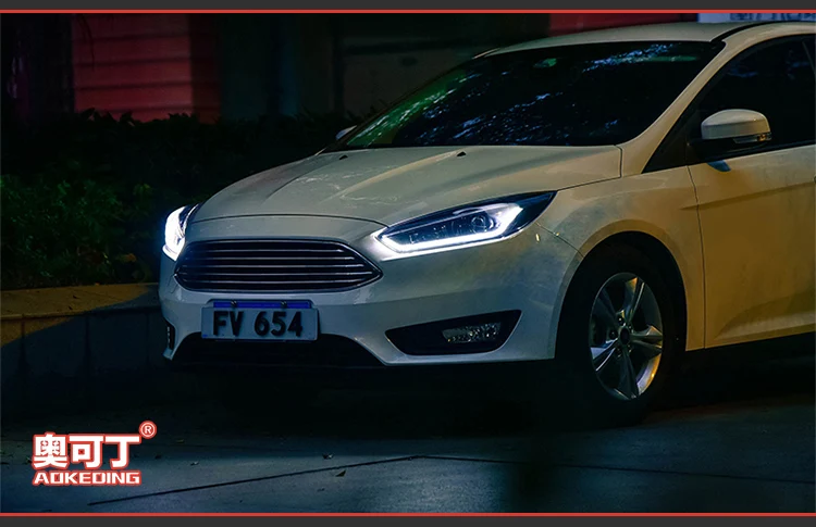 AKD автомобильный Стайлинг для Ford Focus 3 светодиодный фары New2015-2018Focus светодиодный фонарь DRL Bi Xenon объектив Высокий Низкий луч парковка противотуманная фара