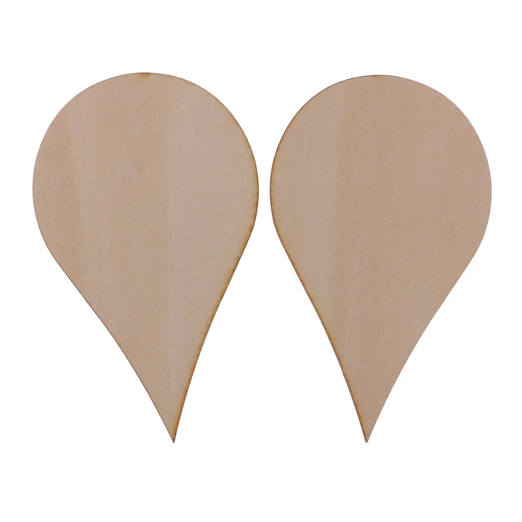 Wooden MDF Drop Shapes Craft Blank Wood Embellishment for Scrapbooking Wedding Party Baby Feet Christmas Decorations DIY