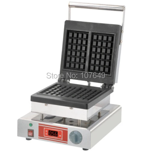 220V Commercial Use Non-stick Electric Temperature Display Belgian Waffle Baker Maker Iron Machine Wholesale Home Appliances