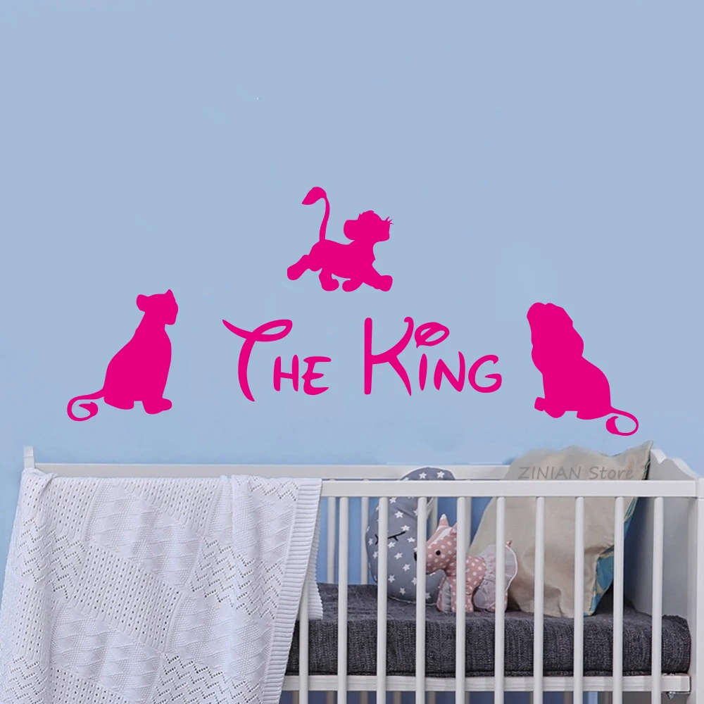 

Lion King Custom Name Cartoon Sticker Simba Wall Decoration Art Decor Home Decor Removable Vinyl Nursery Kids Room Wall Sticker