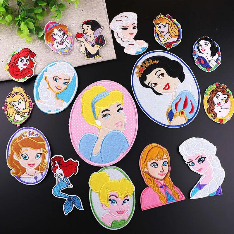 

Fashion cartoon character pattern computer chapter clothes decoration embroidery cloth stickers cute little princess decals