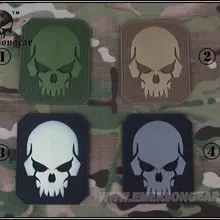 EMERSON ПВХ патч череп luminou значки тактический MOLLE Военная страйкбол оборудование wargame EM5550