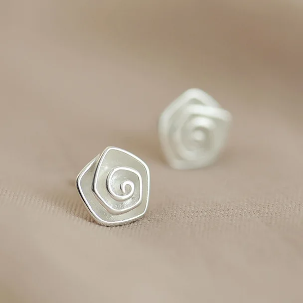

Real 925 Sterling Silver Flower Stud Earrings for Women Girls Fashion sterling-silver-jewelry brincos brinco