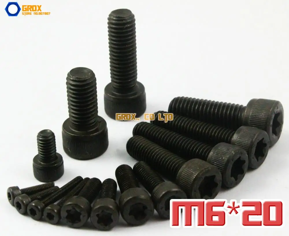 

25 Pieces M6 x 20mm 12.9 Grade Alloy Steel Torx Cap Head Screw Bolt
