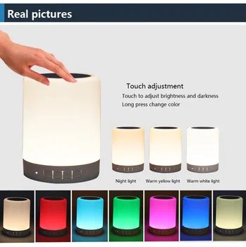 

Nightlight Intelligent Led Bluetooth Speaker Lamp Music Bulb Colorful Ambiance Light Touch Portable Wireless Bluetooth Speakers