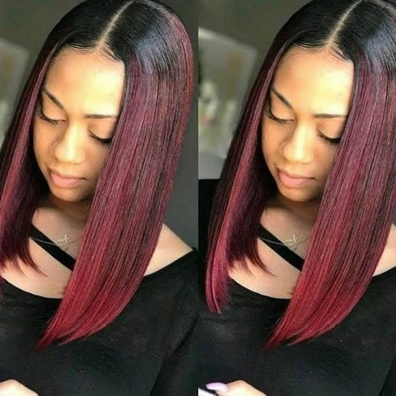

4x4 Silk Base Wig Top Lace Closure Human Hair Wigs Pre Plucked Straight Short Bob Lace Wig For Black Women Remy Silk Top Wig