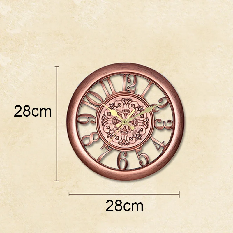 Горячие 3D круглые Ретро Винтажные римские полые большие настенные часы Домашние украшения для комнаты XJS789