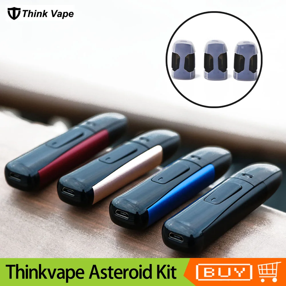 Оригинальный Think vape Asteroid Pod Комплект 420 мАч встроенный аккумулятор 1,5 мл картридж Pod система Комплект для электронной сигареты Thinkvape E-cigarette Kit