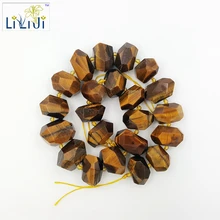 Натуральный камень тигровый глаз неправильной граненой формы большой камень свободные бусины около 15x20-17x20mm для DIY ювелирных изделий около 39 см