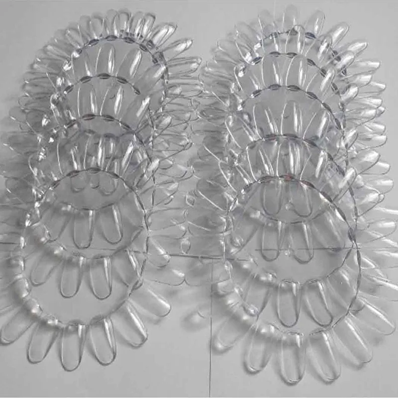 

Nail Art Tips Makeup Practice Round Wheel Polish Acrylic Display Clear Natural Transparent Nail Salon Professional Nail Moulds