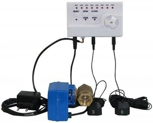 

Russian Water Leakage Detection Alarm System with 3/4 inch Motorized Ball Valve Auto Shut Off Crane and 4pcs Water Sensors