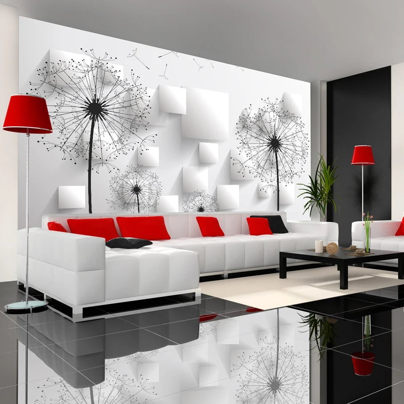 Aliexpress Buy Custom Photo Wallpaper 3D Stereoscopic Dandelion Wall Painting Bedroom Living Room TV Background Mural Home Decor From