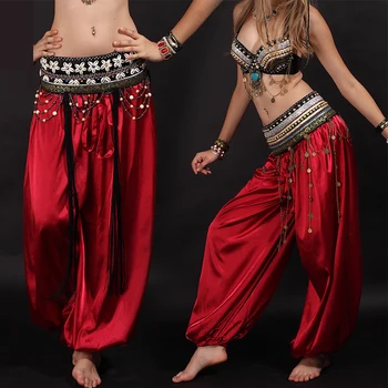 

Female Adult Belly Dance Pants Indian Competition Dancing Costume Clothes Not Including Belt/Bra ZH1278
