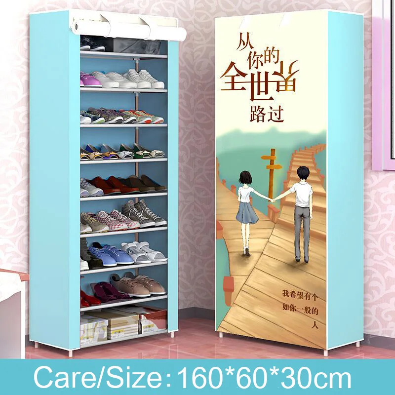 Non Woven Shoe Rack Minimalist Shoe Organizer Dustproof Living room Furniture Fashion Modern Plastic Shoes Storage Cabinets