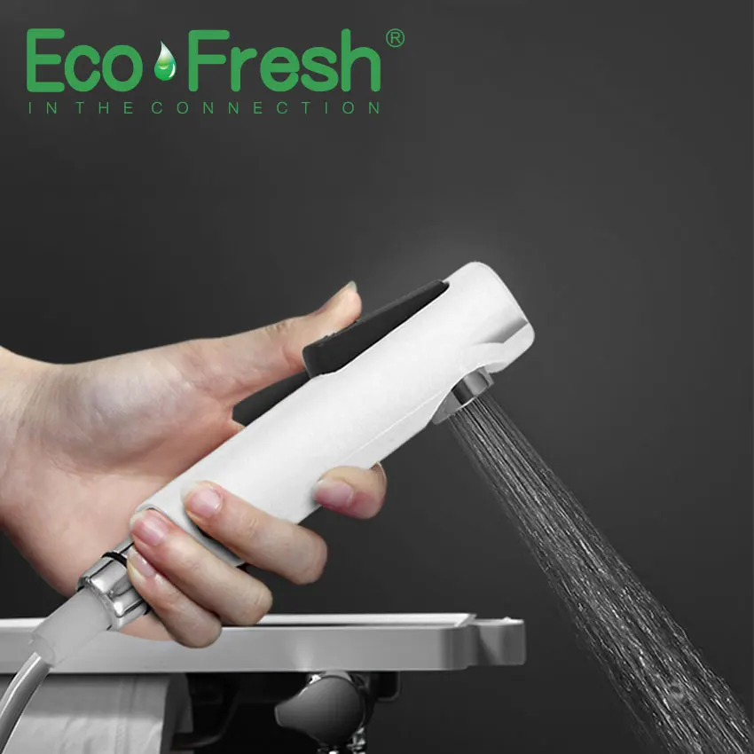 Ecofresh ручной Туалет Биде опрыскиватель набор биде кран для ванной ручной распылитель насадка для туалета бумажный держатель телефона