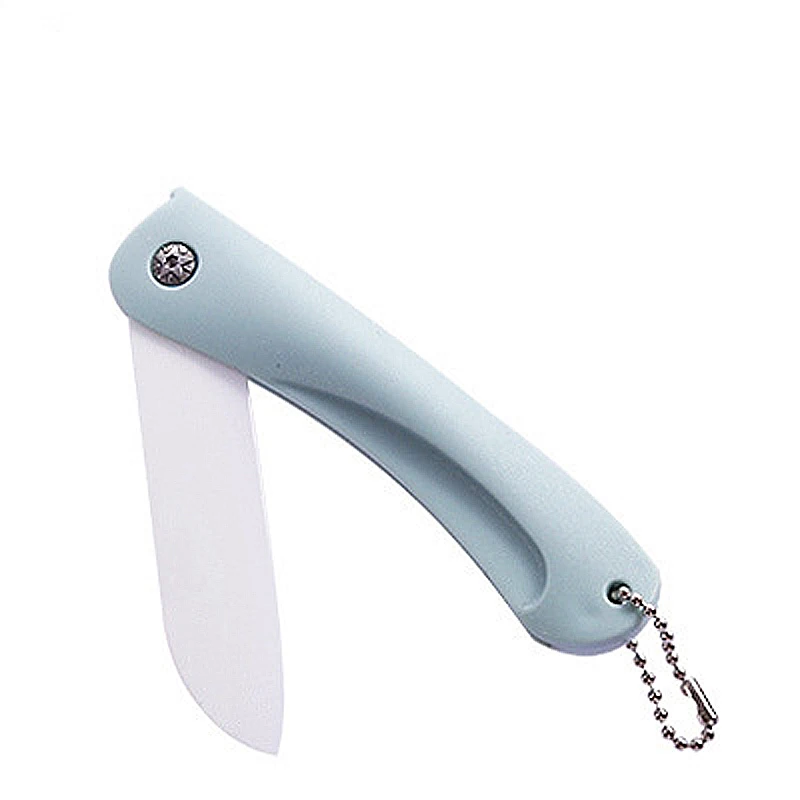Керамический складной карманный нож, мини портативный складной нож для резки фруктов, практичные принадлежности для кемпинга и улицы, ручные инструменты U3 - Цвет: Синий