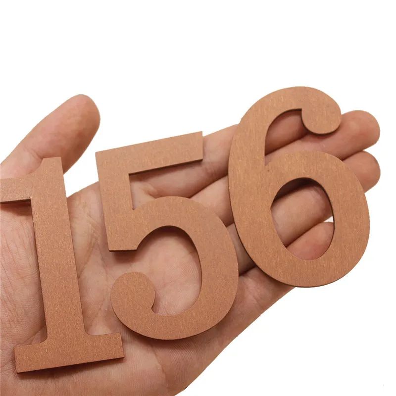 

0-9 Wooden Number Sign Suitable for House Number Album Refrigerator DIY Props Party Decoration