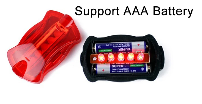 Perfect NEWBOLER 5LED Bike Light 6Flash Mode Cycling Safety Bicycle Rear Lamp Waterproof Bike Tail Light Warning Lamp Flashing 8