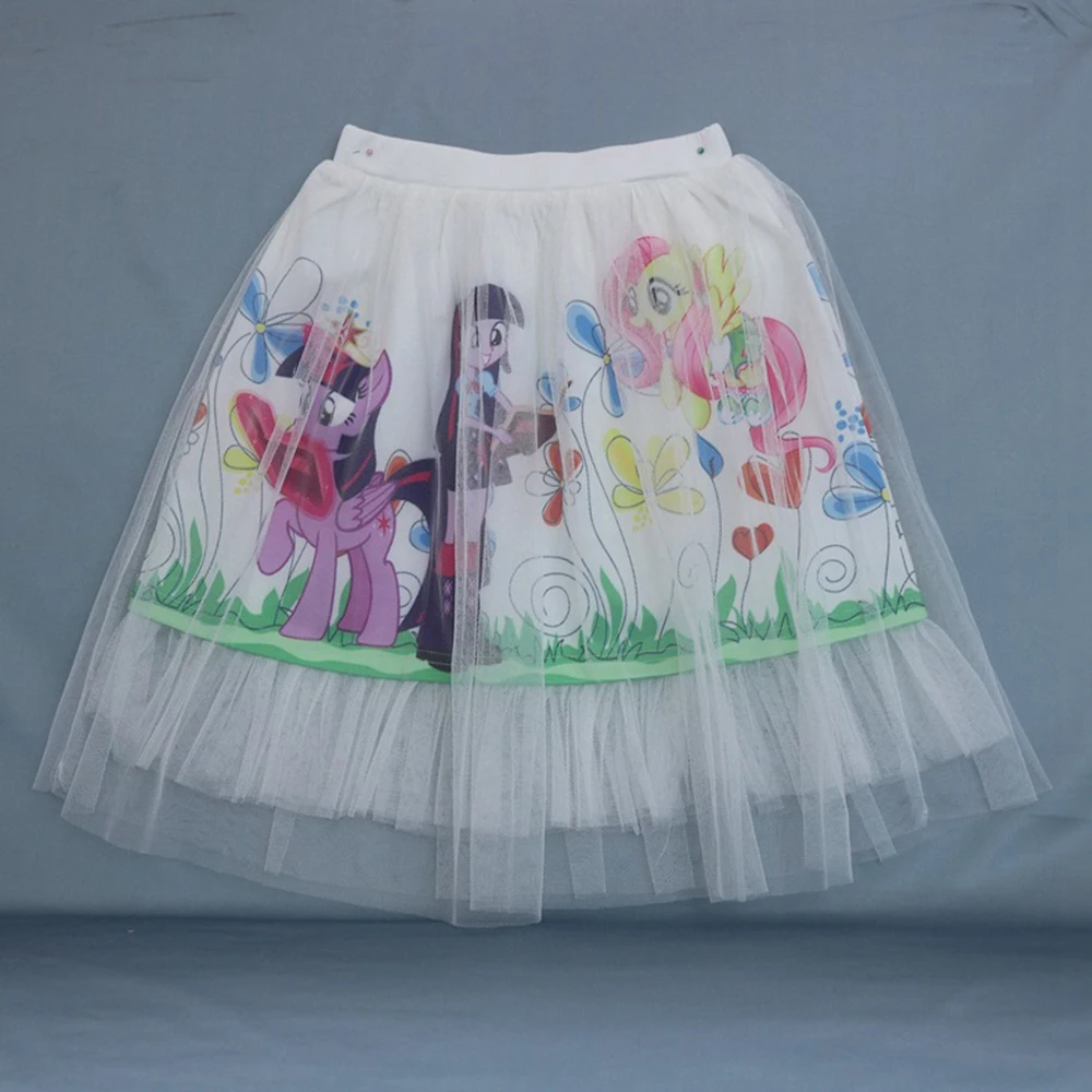 Girls Toddler Skirts Cartoon Unicorn Tutu Pony skirt Princess Clothes Printed Little Lace Girl Clothes Kids Skirt 5100 - Цвет: 5110