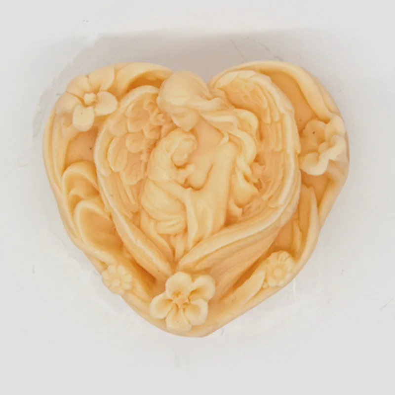 handmade soap mould heart shape silicone mold cake mother and child be loved craft candle cake molds