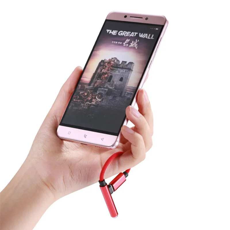 2 in 1 90 Degree USB 3.1 Type C to USB -C 3.5mm Jack Audio Aux Cable Mobile Phone Earphone Headphone Sync Charger Cable Adapter