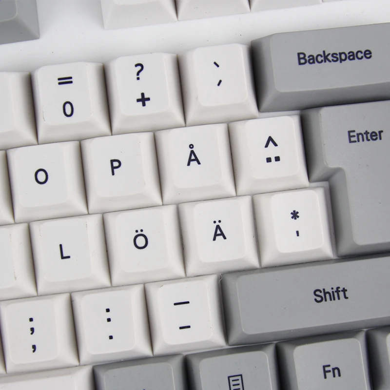  kbdfans Nordic layout pbt keycaps iso cherry profile MAC keys gaming mechanical keyboard dye-subbed