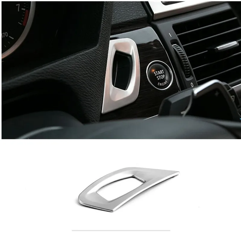 

Stainless Steel Car Keyhole Frame Decorative Cover Trim For BMW X5 e70 X6 E71 Interior Key Ring Decal Strips