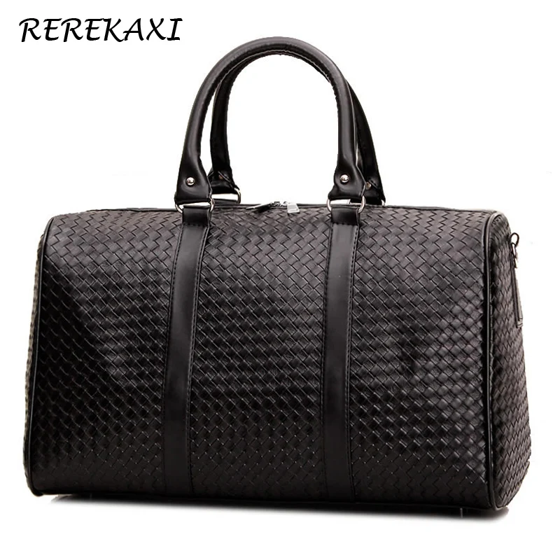 

REREKAXI Large Capacity Women Travel Bag Waterproof PU Men Travel Tote Luggage Handbag Multifunction Duffle Bags Packing Cubes