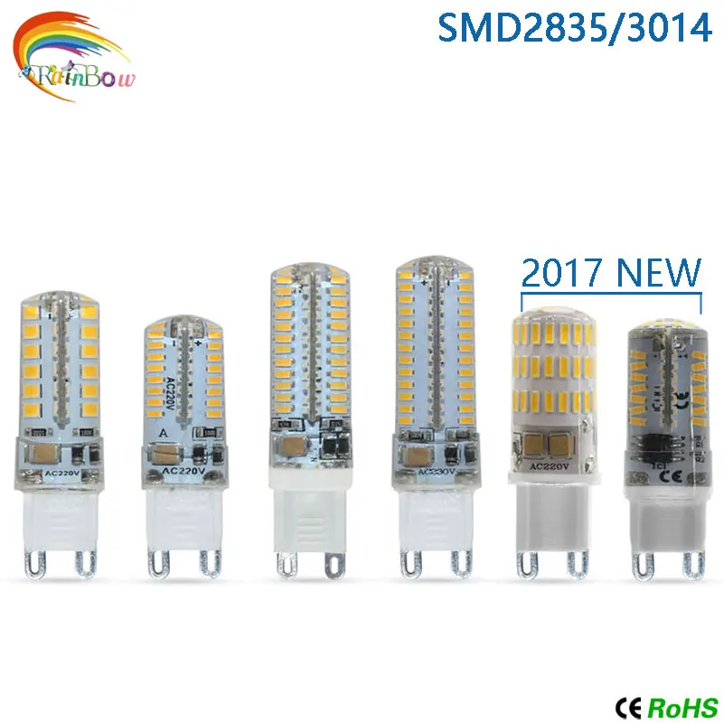 1 шт./лот G9 G4 светодиодный лампы 3W 7W 8W 12W Bombillas DC12V AC220V SMD3014 галогенные светильник 360 Угол луча G4 Рождественский светильник светодиодный лампада