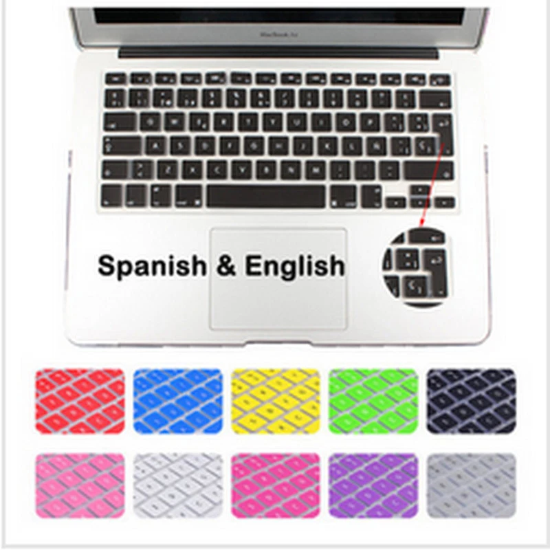 Silicone Waterproof Silicone Keyboard Covers Skins Protector for MacBook Air Pro 13 15 17 for Mac Book Spanish EU Version,Aqua Blue Silicone Waterproof Silicone Keyboard Covers Skins Protector for MacBook Air Pro 13 15 17 for Mac Book Spanish EU Version,Aqua Blue