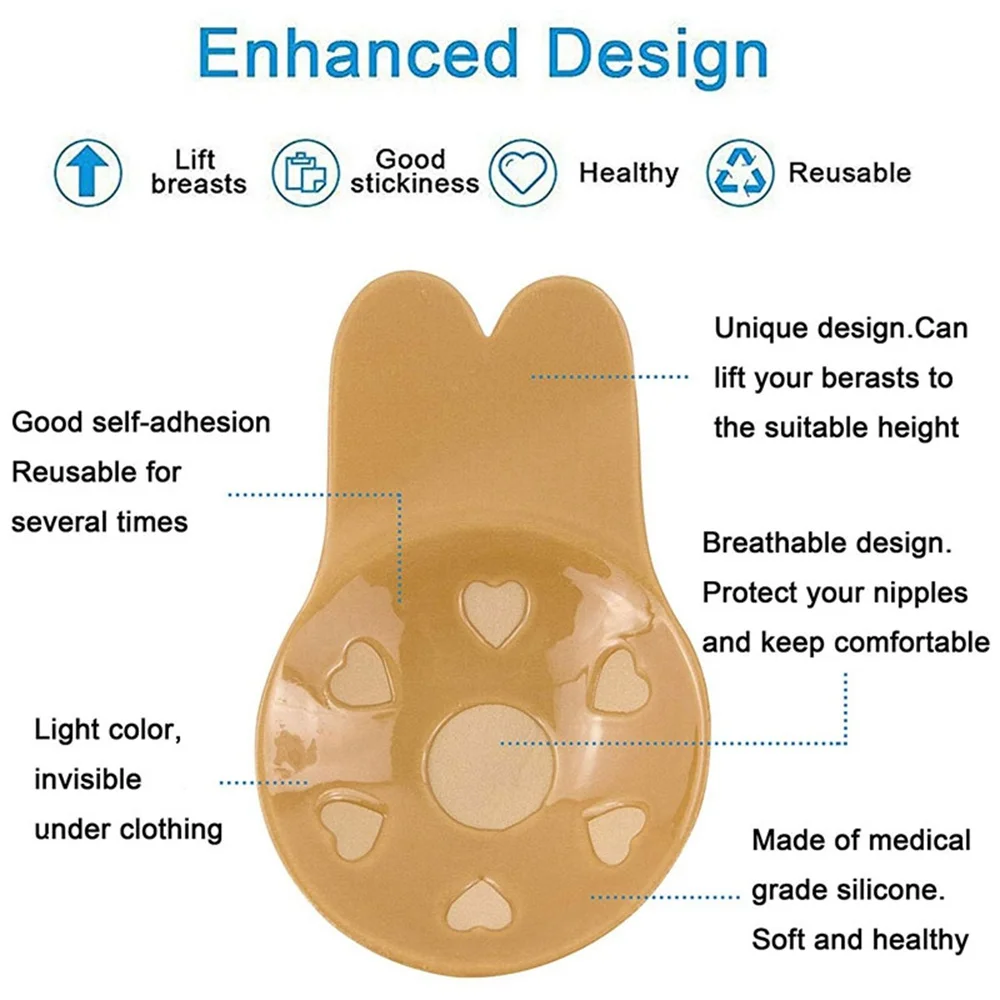 1 пара, женские наклейки на соски, пуш-ап, клейкие бюстгальтеры, дышащие, невидимые, многоразовые, подтягивающие грудь ленты, без бретелек, бюстгальтер с открытой спиной