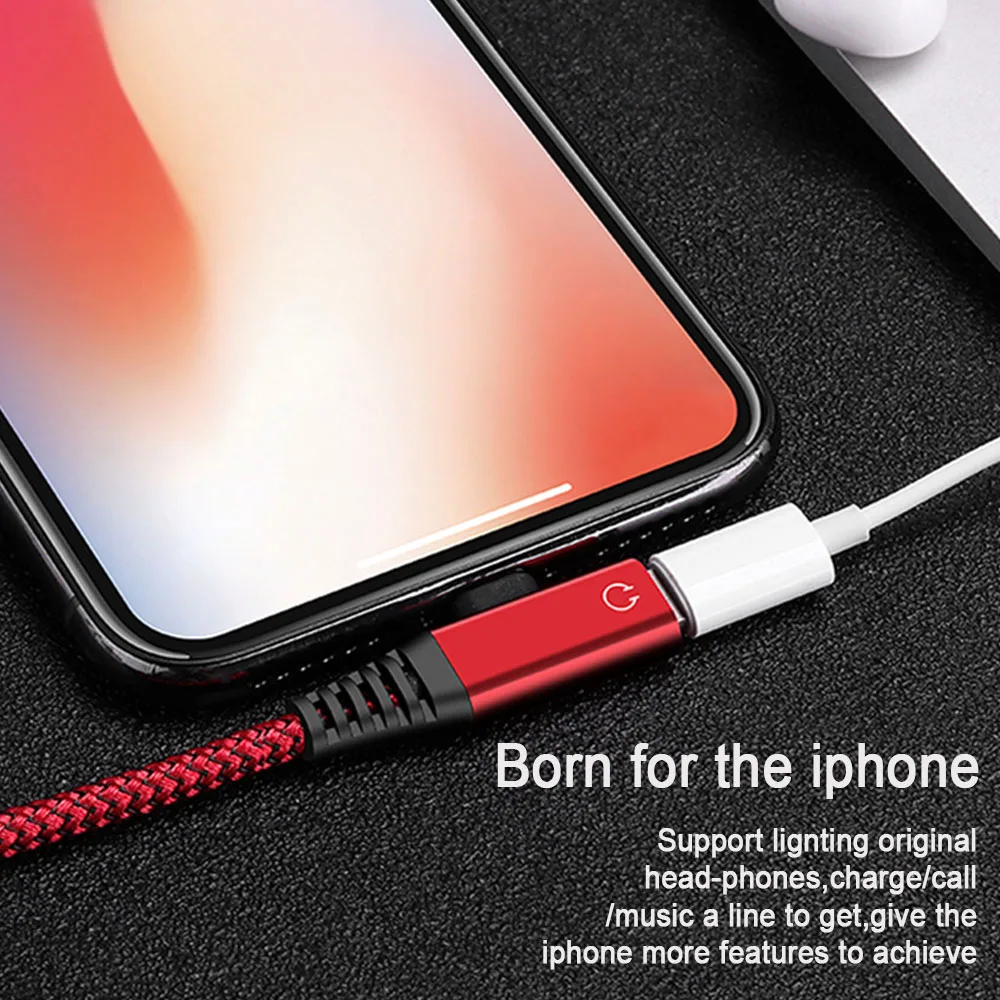 Мини 2 в 1 двойной адаптер освещения зарядка аудио конвертер для Iphone 8 7 6 Plus X XS MAX XR