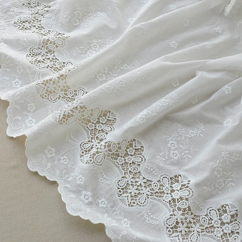 

LASUI 3 meter /1 lot M0039 Good quality Home handmade diy accessories for skirt dress flower embroidery cotton fabric