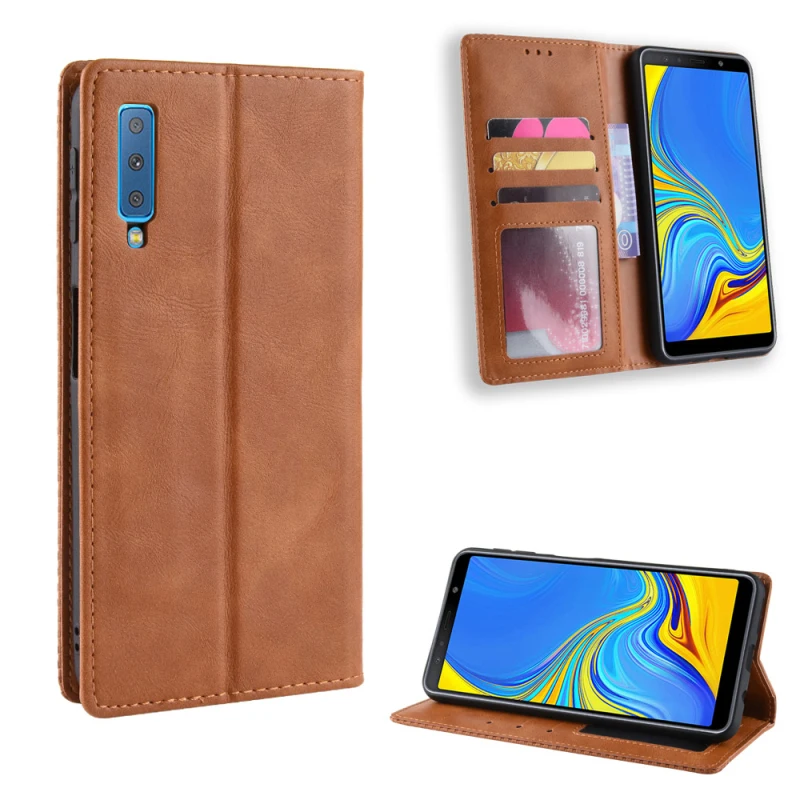 Samsung Galaxy A7 2018 A750 Retro leather flip case_99