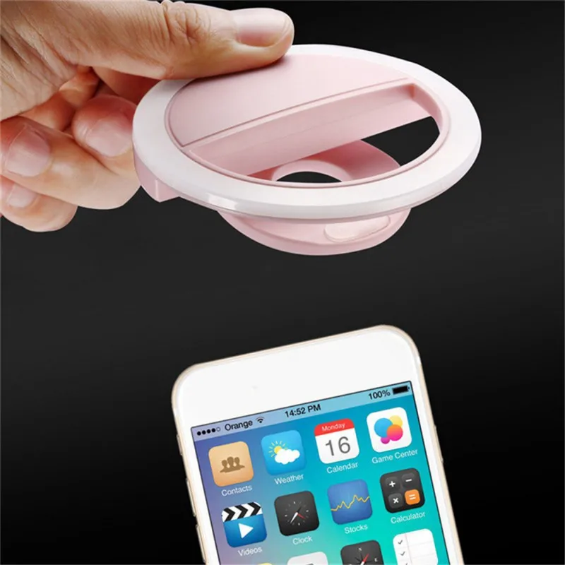 

Universal Selfie LED Ring Flash Light Portable Mobile Phone LED Lamp Luminou Ring Clip for iPhone Huawei Samsung Xiaomi Light