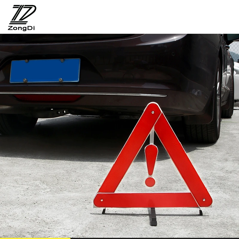 

ZD Car For Mercedes W203 W211 W204 W210 Benz BMW F10 E34 E30 F20 X5 E70 Reflective Triangle Safety Stop Warning Sign Foldable
