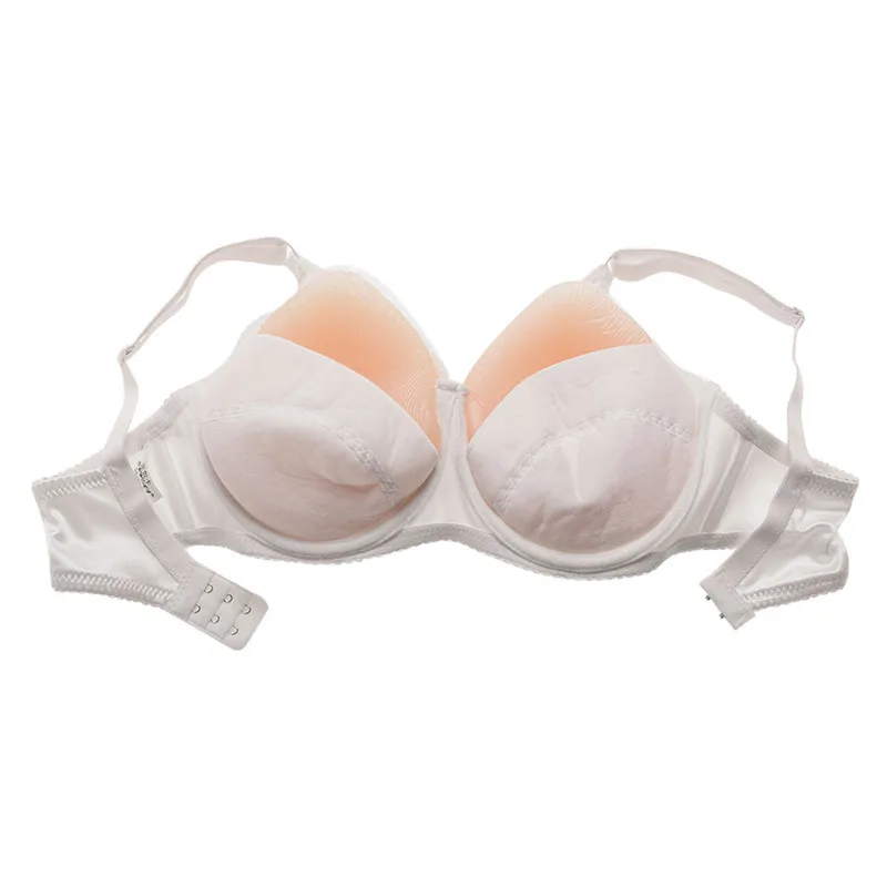 Кружевной бюстгальтер с цветочным рисунком и накладными карманами для