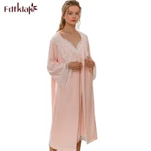 Fdfklak новые женские одеяния наборы золото бархат халат Женская одежда для сна комплект из двух предметов Весна банный халат осень женская одежда платье