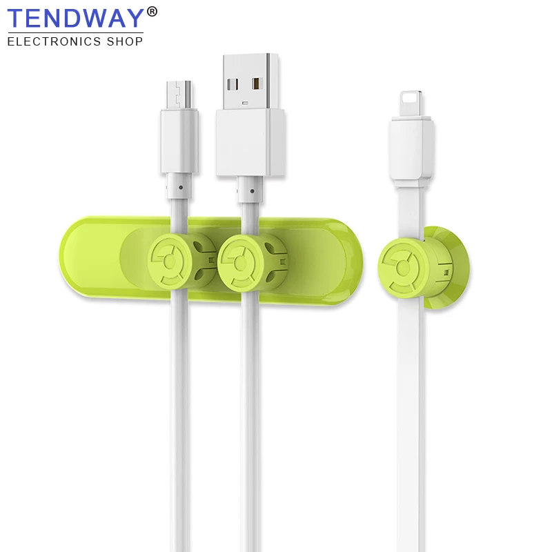 Tendway Cable Winder Clip Desktop USB Cable Organizer Earphone