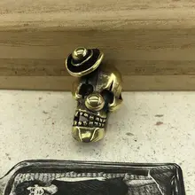 EDC инструменты латунный нож бусины латунный клоун Череп Бусы на шнурок Паракорд нож брелок инструмент кулон#110