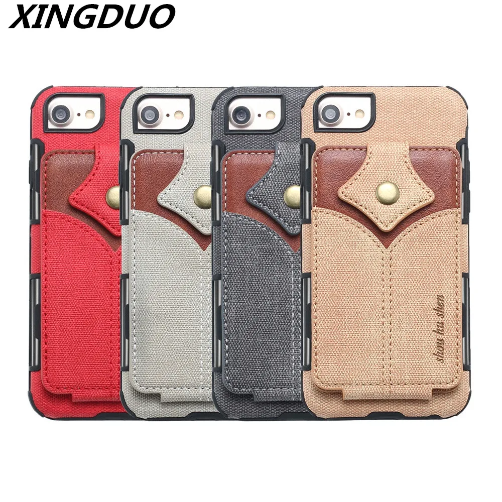 

XINGDUO With Card Pocket Wallet Case for Samsung galaxy Note8 Note9 Anti-knock Protective shell PU Button for galaxy S8 S9 PLUS