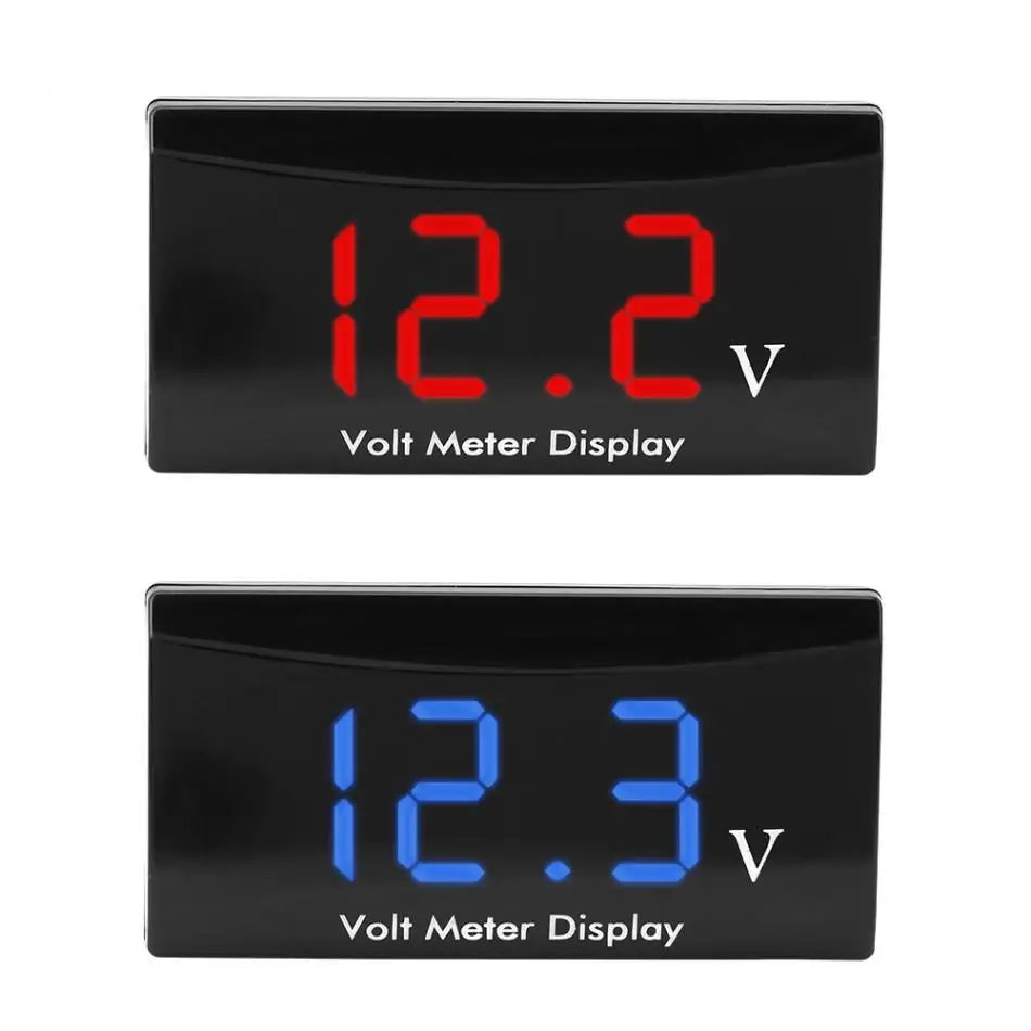 

DC 8-16V LED Digital Display Voltmeter Mini Voltage Meter Volt Tester Panel for DC 12V Cars Motorcycles Vehicles voltimetro