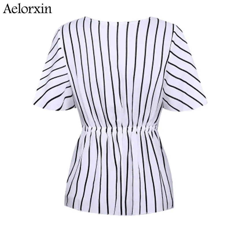 Blusas mujer de moda 2019 Свободный Тонкий v образный вырез рукав летучая мышь плюс размер