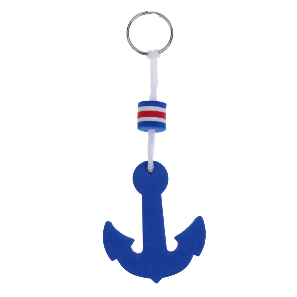 Boating Sea Fishing Water Floating Keychain Key Ring- Anchor Shape Blue Water Sports Rowing Inflatable Boats Yacht Accessories