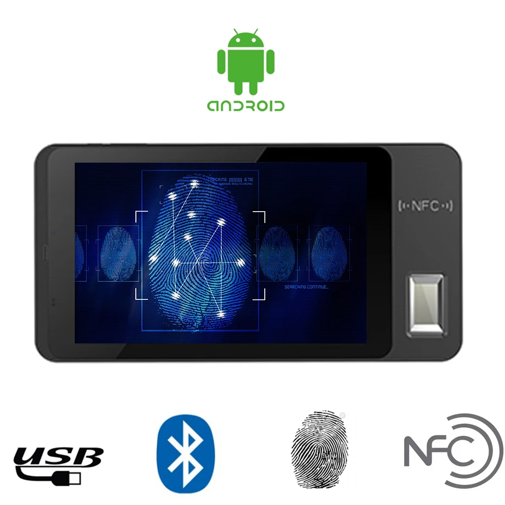 Portable 7 Inch Android 5.1 Fingerprint Tablet With Nfc Card Reader Gps