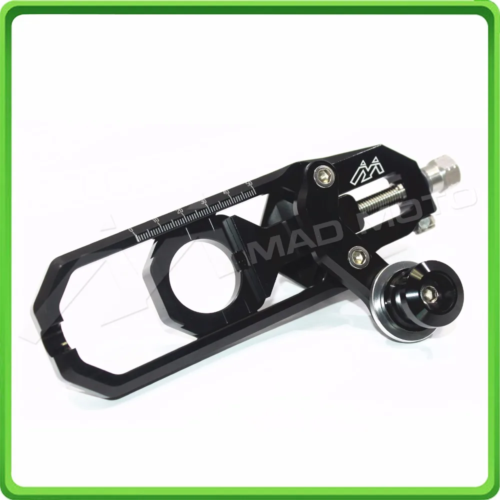Motorcycle Chain Tensioner Adjuster with spool fit for Suzuki GSXR 600 GSX-R 750 2011 2012 2013 2014 2015 2016 Black (3)