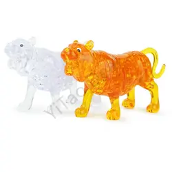 Eboyu (TM) 2 шт. * DIY 3D Crystal Puzzle сборки модель тигра белый + оранжевый